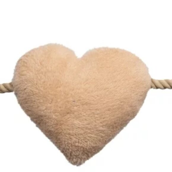 Gap Pet, Dog Toys, Plush Denim Heart Shaped Rope, and Squeaker Gap Pet Toy, Blue - Picture 4 of 6
